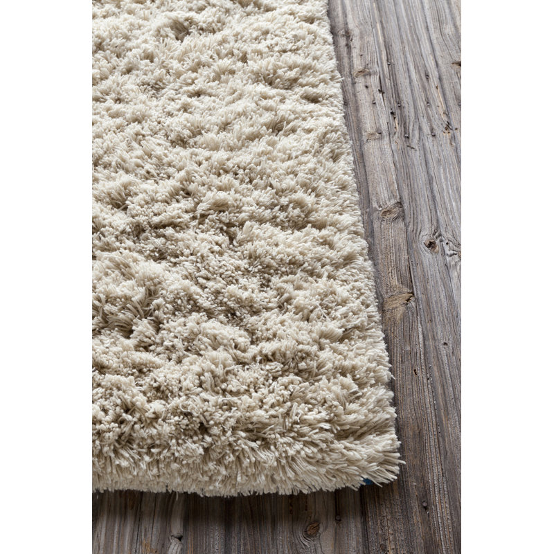 Leavitt Authentic Hand-Woven Neutral Wool Area Rug, Rectangle 7'9" x 10'6"