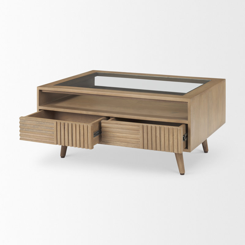 Glass Top Single Coffee Table