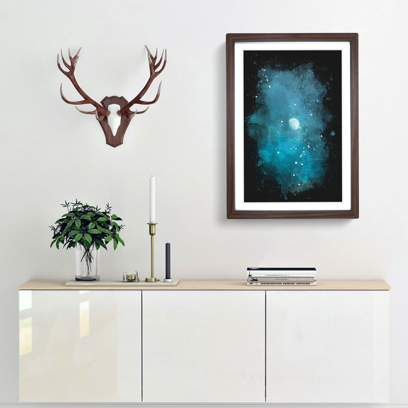 High Moon - Framed Print, Walnut Framed, 45cm H x 33cm W x 2cm D