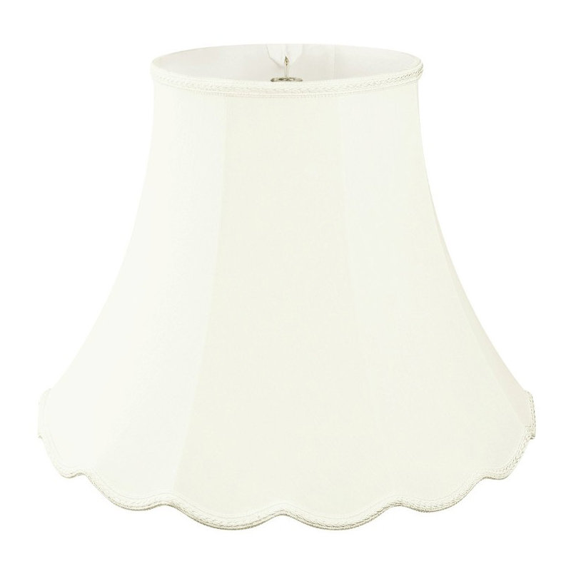 Silk Bell Lamp Shade, White, 10.25" H x 12" W x 12" D