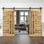 Porte de grange à panneaux et en bois avec quincaillerie d'installation-83967034-83967028