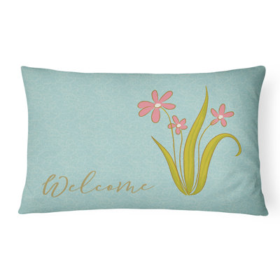  Flowers Welcome Indoor/Outdoor Throw Pillow