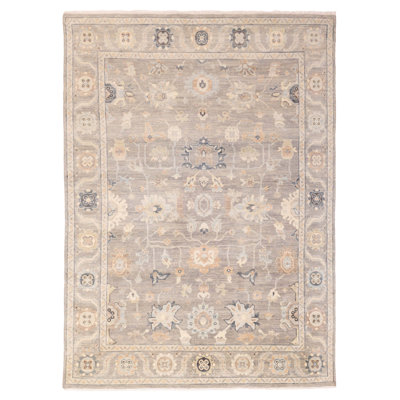 Modern Oushak Grey Rug 8'10" x 12'0"