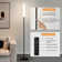 Modern LED Floor Lamp With Remote And Touch Control, Standing Lamp With White Cylinder Shade