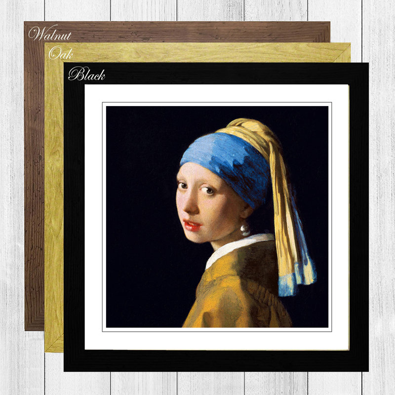 Johannes Vermeer - Single Picture Frame Painting, Walnut