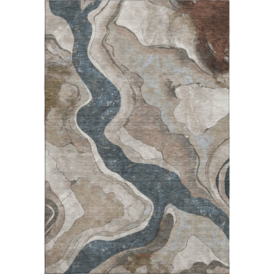 Premium Machine Washable Mayfield AMF2219 abstract Rug