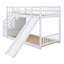 Lit superposé à structure en bois massif avec glissière convertible et escalier-651211116