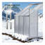6.3 ft. W x 4.2 ft. D x 7 ft. H Aluminum Lean-To Walk-In Greenhouse with Polycarbonate Panels and Galvanized Steel Base, Silver
