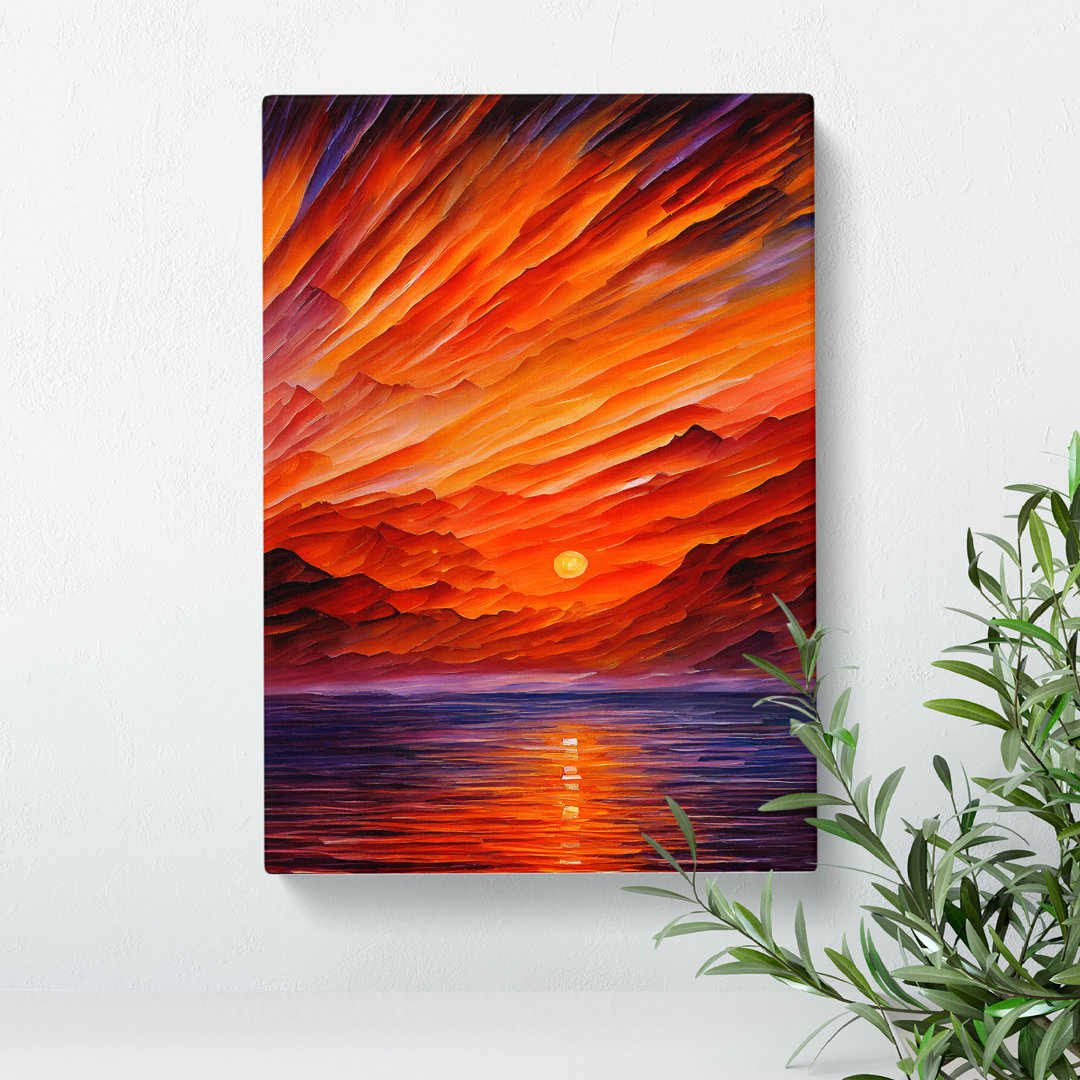 Ocean Sunset View No.2 - Wrapped Canvas