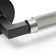Barcelona Solid Matte Black Door Lever with Satin Silver Knurled Handle