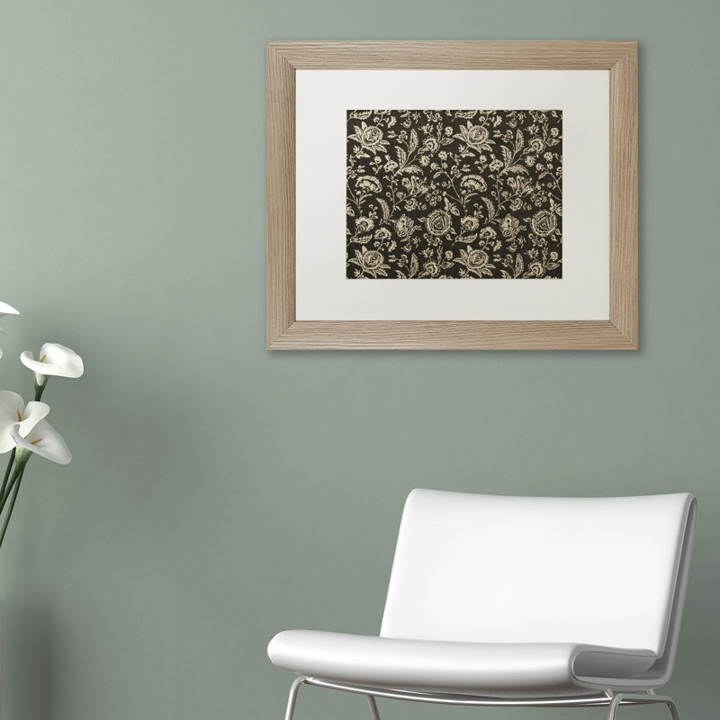 «Jadaya Toile Fabrics VIII», impression encadrée, Blanc, H 16 po x l 20 po x P 0,5 po, Argent