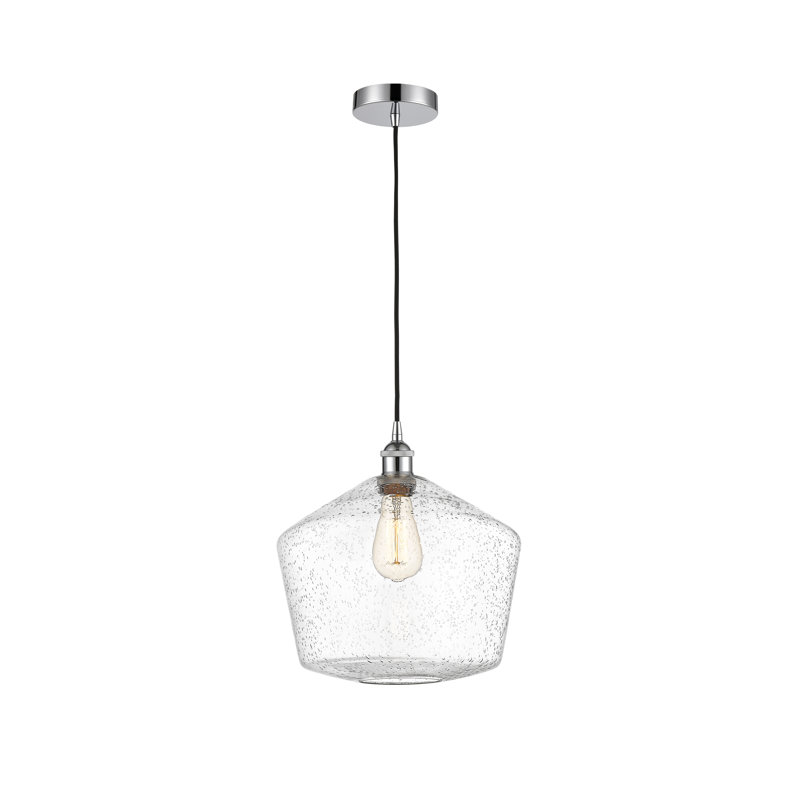 Luminaire suspendu simple à 1 lumière Gabbie, Chrome poli