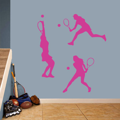 Ensemble 3 pièces de décalcomanie murale de tennis de tennis Angleterre