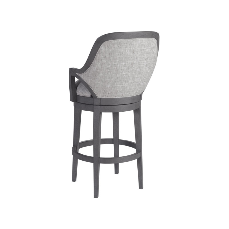 Appellation Swivel Upholstered Counter Stool with Stainless Steel Frame, Bar Stool (31" Seat Height)