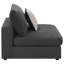 Chaise rembourrée sans accoudoirs avec coussins Duncan