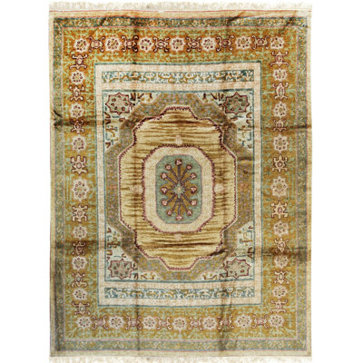 Tapis vert transitionnel Oushak par Mohair