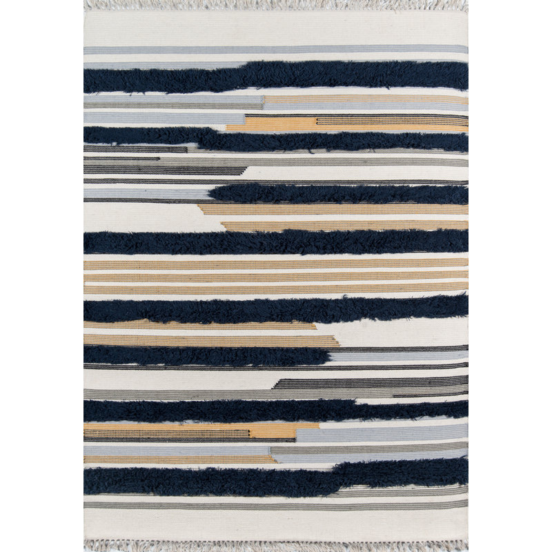 Wool Striped Indoor / Outdoor Rug, Rectangle 7'6" x 9'6"
