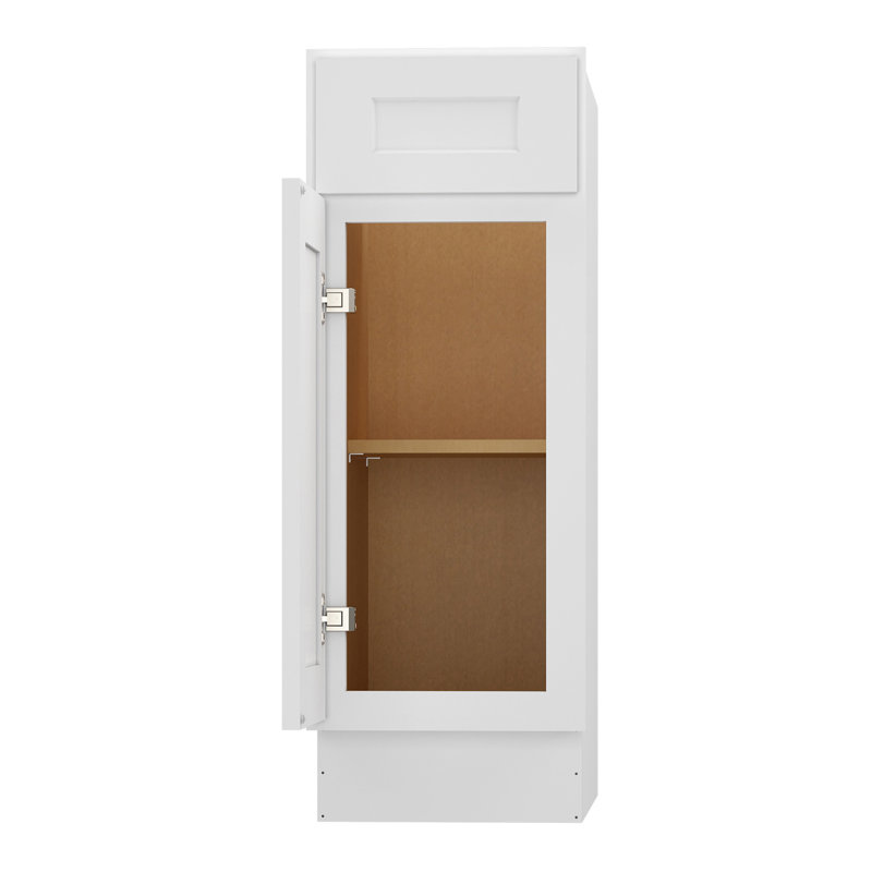 Armoire inférieure à 1 tiroir et 1 tablette l 12 po x H 34-1 / 2 po x P 24 po Blanc Prêt à assembler (RTA)