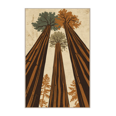 Tapis noir moelleux et moelleux au look rustique rétro Redwood Country