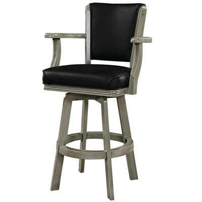 Millender Backed Swivel Solid Wood Bar Stool with Arms -  Alcott HillÂ®, 8B20BD8C4BEC4CB4AEC86ACF3FD503ED