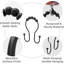 Crochets de rideau de douche Anneaux de rideau de douche Crochets de rideau de douche noirs Crochet de rideau de douche double en métal lisse antirouille, crochets pour doublure de rideau de douche Crochet pour tringle de douche