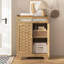 Armoire à café, buffet de style campagnard moderne avec tiroir et tablette réglable, armoire de rangement avec porte de grange pour la cuisine, la salle à manger et la salle de bain