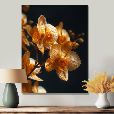 Orchidées noires parfumées Fusion III - art mural Orchidées