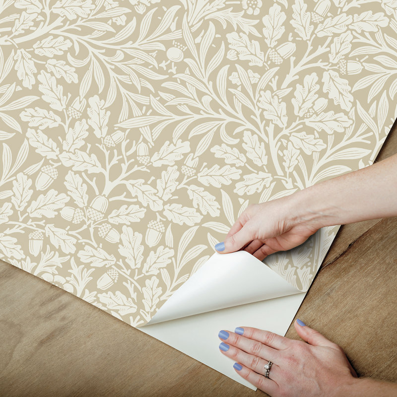 Papier peint peler et coller Acorn Wheat, Beige