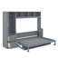 Lit escamotable double avec placard et tiroirs-2120174334