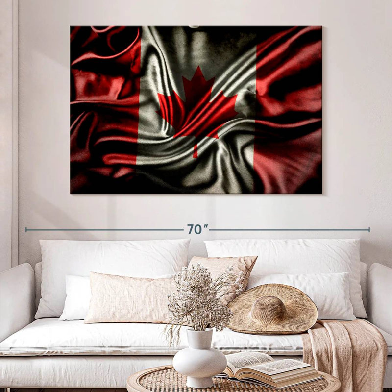 Borges Dark Canada Flag, 34" H x 51" W