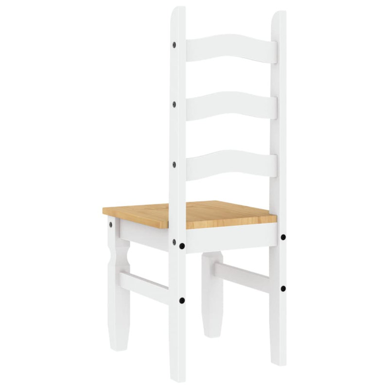Tamms 45cm H Solid Wood Side Chair, White/Brown