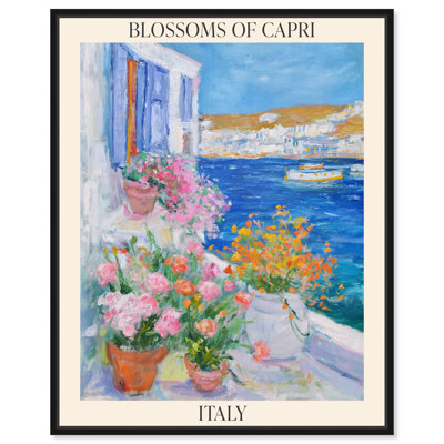 Blossoms of Capri Monet Inspired Poster by Art Remedy