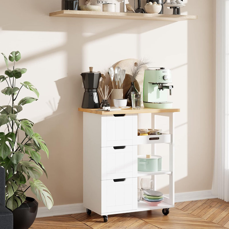 Amarieon 26.57 " W Kitchen Island, White