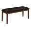 Banc, 48 po rectangulaire, salle à manger, vestibule, couloir, cuisine, rembourré, bois, bois massif brun, brun - transitionnel, transitionnel