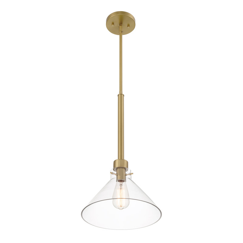 Luminaire suspendu conique à 1 lumière Kylepatrick, H 58 po x l 12 po x P 12 po