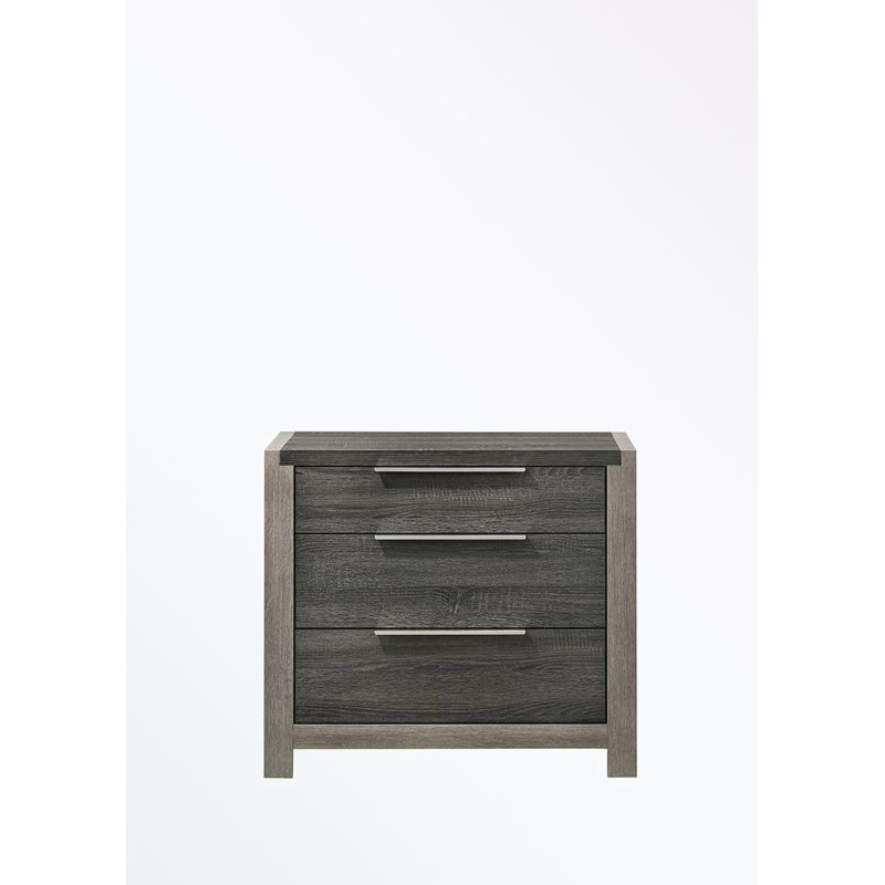 Table de chevet avec trois tiroirs