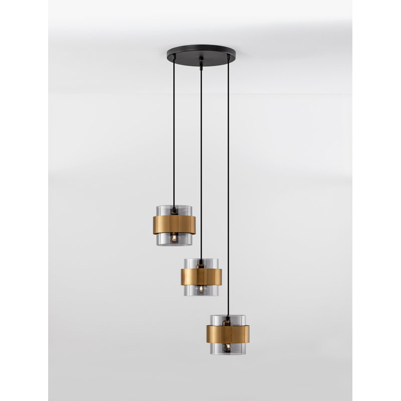 3 - Light Black Cluster Pendant