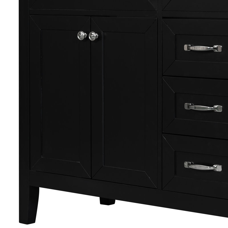36-inch bathroom vanity, Black