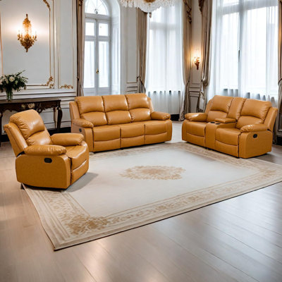 3-Piece Manual Reclining Living Room Sofa Set by Latitude Run