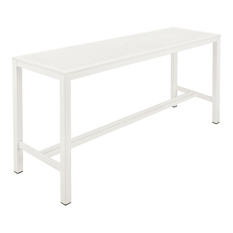 Aura Bar Table, 41" H x 79" W x 28" D, Arctic White