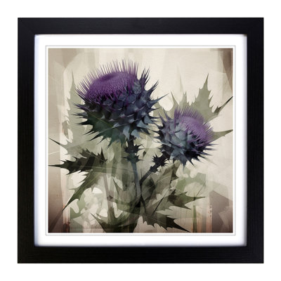 Thistle Constructivism - Framed Print