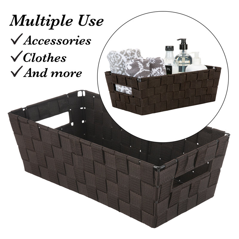 Simplify Plastic Bin, Brown