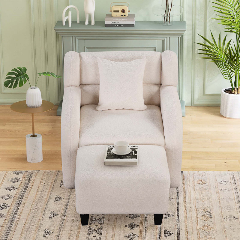 Fauteuil pivotant et demi Aubuchon, Blanc velouté