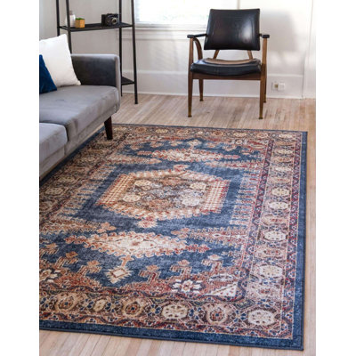 Tapis oriental terre cuite Vern