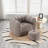 Soft Bean Bag Chair with High Resilient Foam,Comfortable Square Lazy Sofa with Footstool-929449437