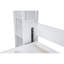 Grand lit escamotable mural avec tablettes et lumières DEL, blanc
