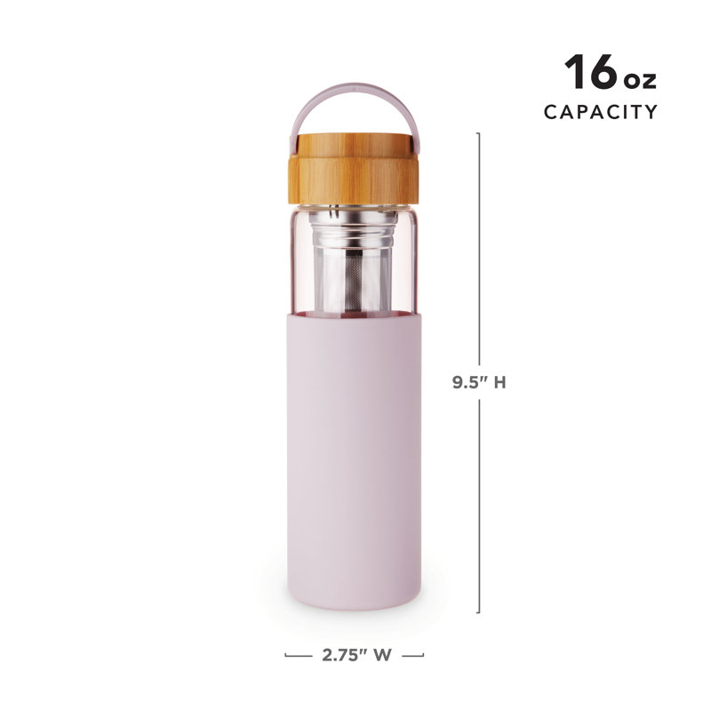 Dana Glass Travel Infuser Mug in Lavender, Purple