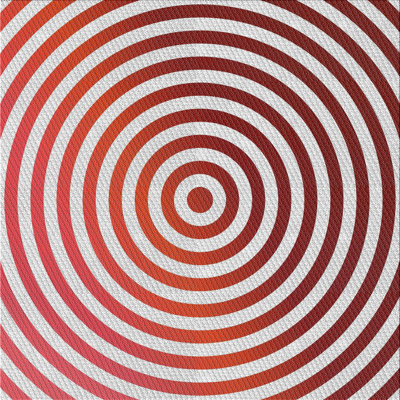 Tapis orange/zone blanche à motif
