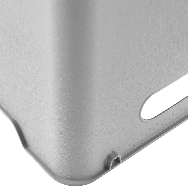 Set of 2 Storage Box Textured Surface, 20L, Grey