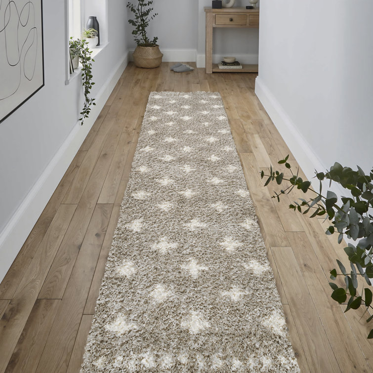Kaleya Berber Geometric Shag Gray/Ivory Rug